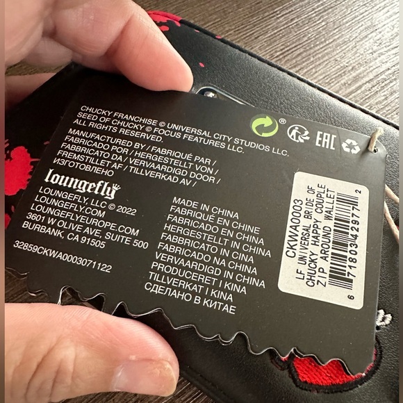 Loungefly Universal Bride Of Chucky Happy Couple Tiffany Zip-Around Wallet New - Picture 6 of 9